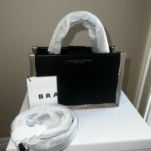 NWT Brandon Blackwood Bamboo B Tote in Silver